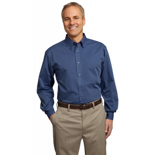 Port Authority Mens Tall Crosshatch Easy Care Shirt